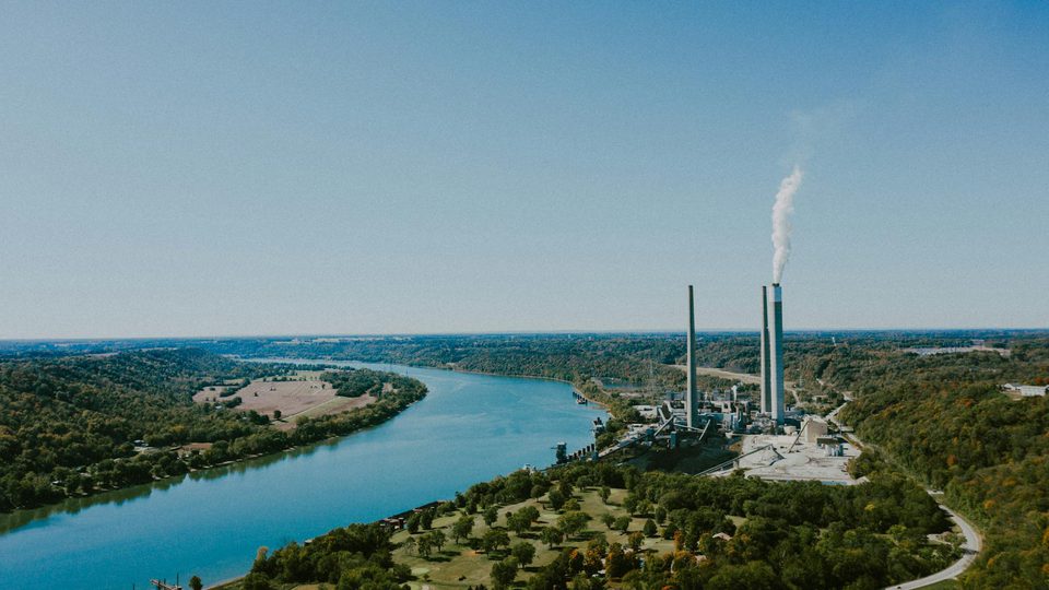 Power generation facility used as a lead image for power plant security solutions.